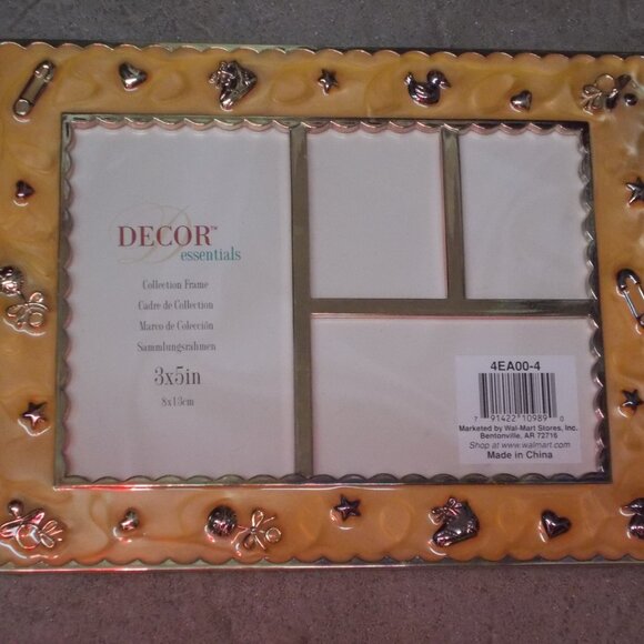 New, Unique baby metal frame, 9"x7" displaying multi size pictures - Picture 2 of 4